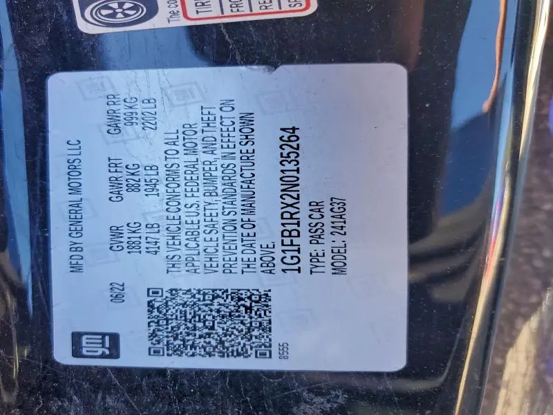 2022 CHEVROLET CAMARO LS  