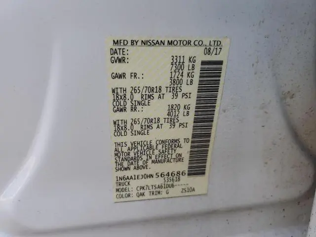 2017 NISSAN TITAN S