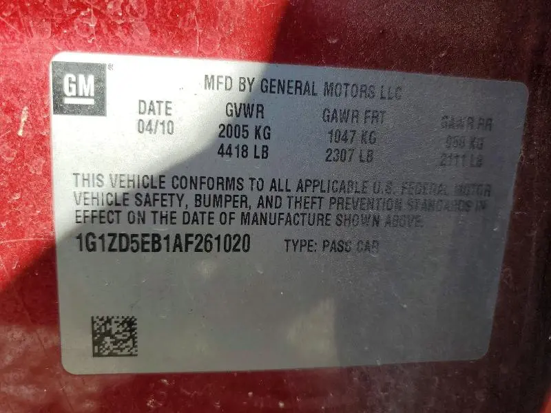 2010 CHEVROLET MALIBU 2LT  