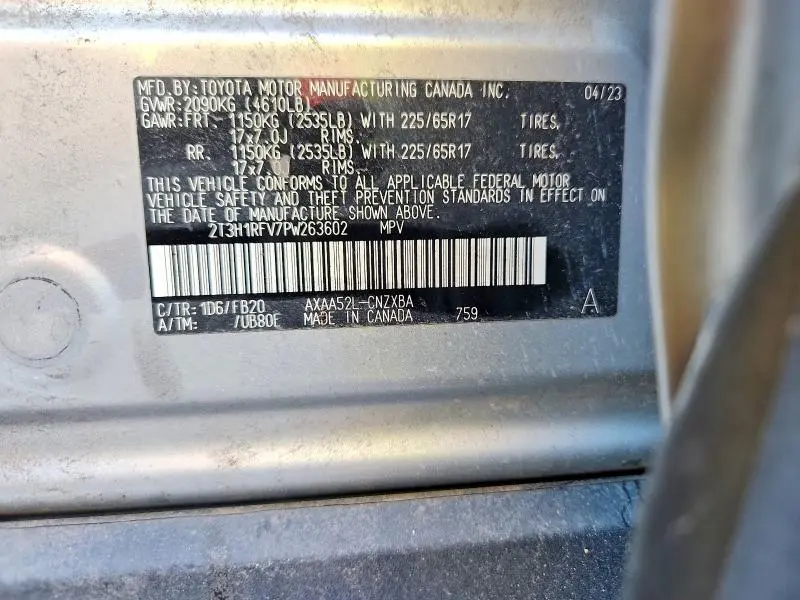 2023 TOYOTA RAV4 LE  