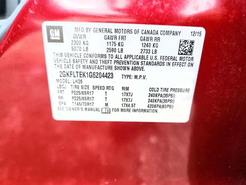 2016 GMC TERRAIN SLE  