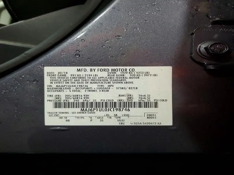 2018 FORD ECOSPORT SE  