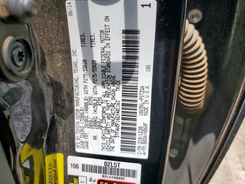 2014 TOYOTA TUNDRA CREWMAX PLATINUM  