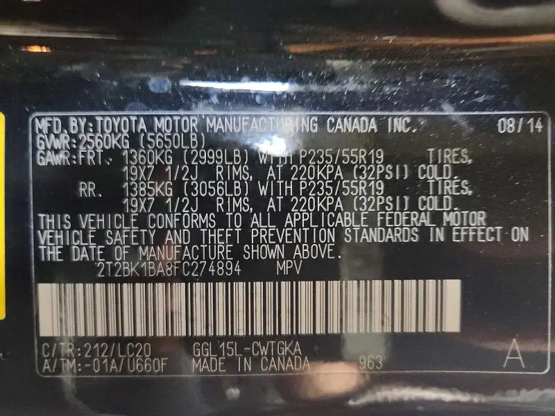 2015 LEXUS RX 350 BASE  