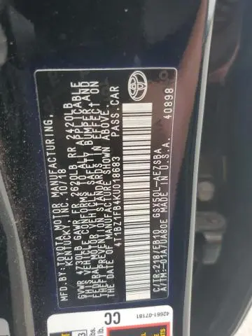 2019 TOYOTA AVALON XLE  