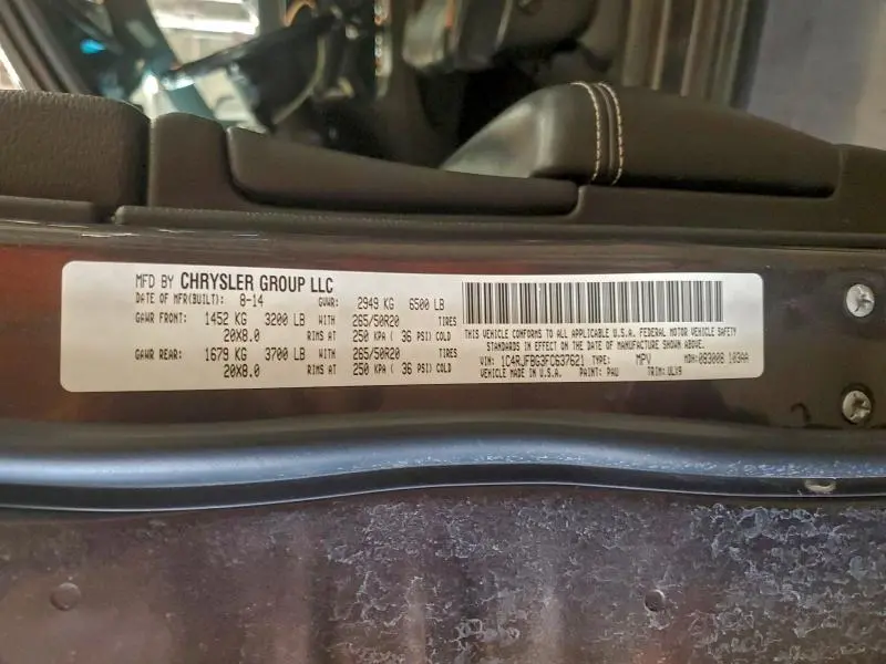 2015 JEEP GRAND CHEROKEE LIMITED  