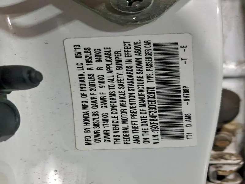 2013 HONDA CIVIC HYBRID L  