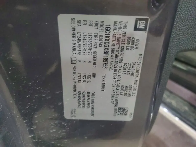2011 CHEVROLET SILVERADO K2500 HEAVY DUTY LT  