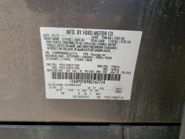 2011 FORD TAURUS LIMITED  