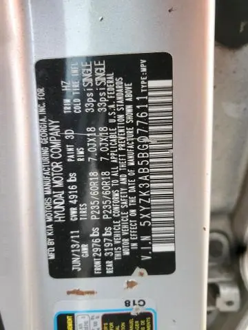 2011 HYUNDAI SANTA FE LIMITED  