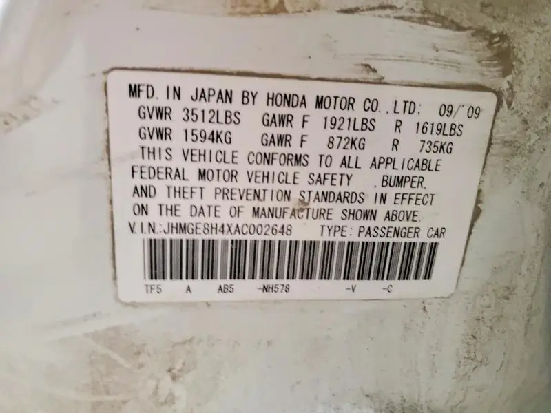 2010 HONDA FIT SPORT  