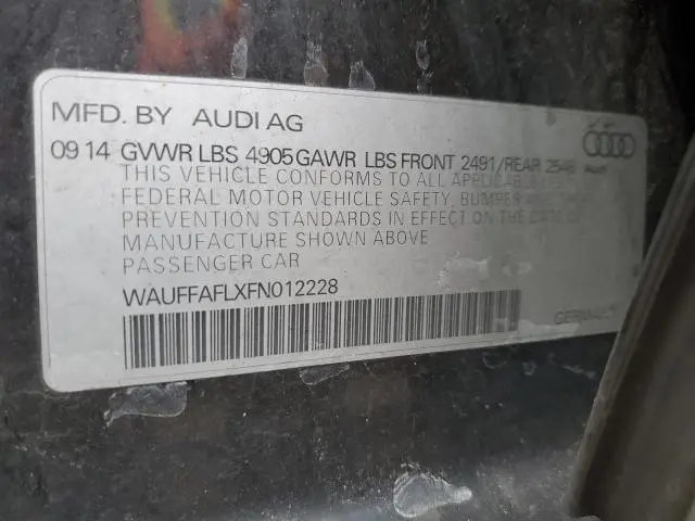 2015 AUDI A4 PREMIUM PLUS  