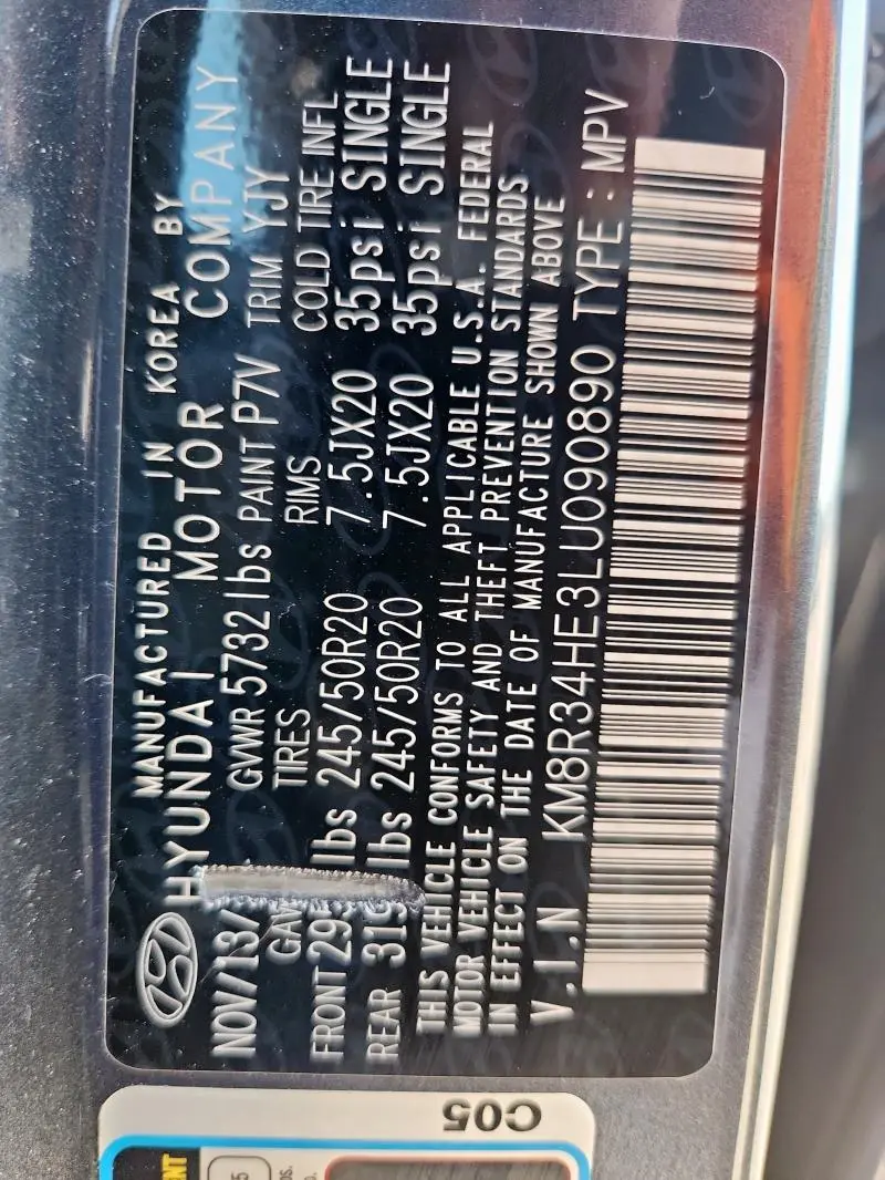 2020 HYUNDAI PALISADE SEL  