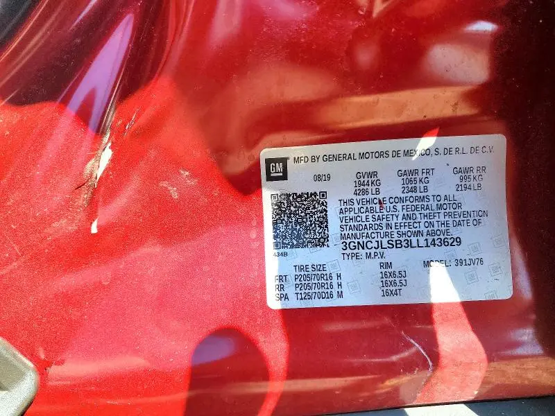 2020 CHEVROLET TRAX 1LT  