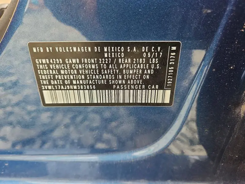 2017 VOLKSWAGEN JETTA SEL  