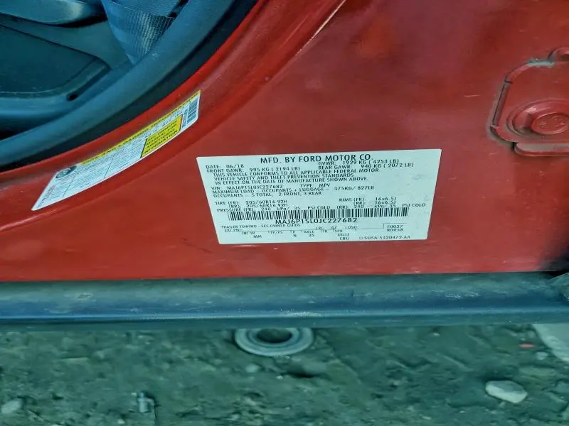 2018 FORD ECOSPORT S  