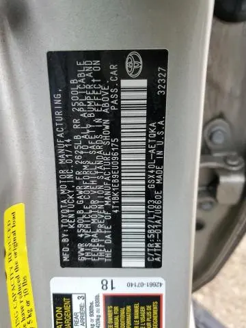 2014 TOYOTA AVALON BASE  