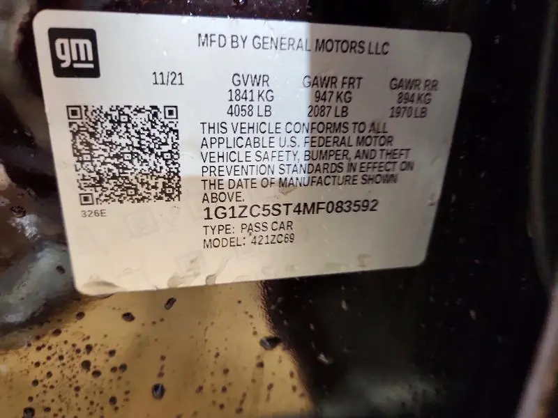 2021 CHEVROLET MALIBU LS  