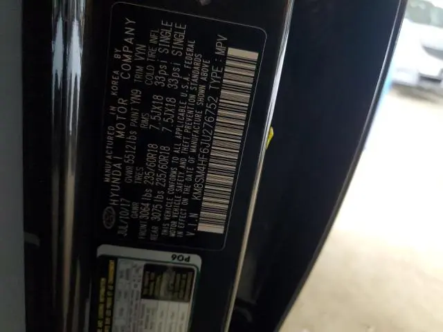 2018 HYUNDAI SANTA FE SE  