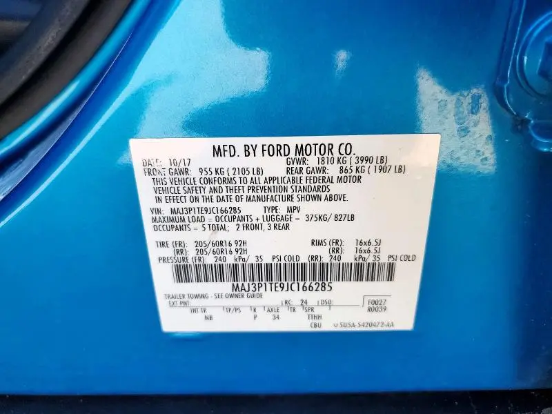 2018 FORD ECOSPORT SE  