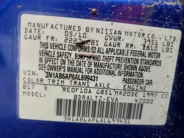 2010 NISSAN SENTRA 2.0  
