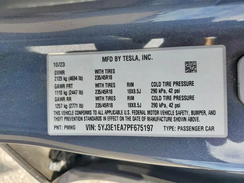 2023 TESLA MODEL 3   