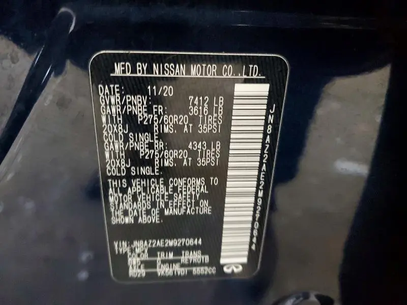 2021 INFINITI QX80 LUXE  