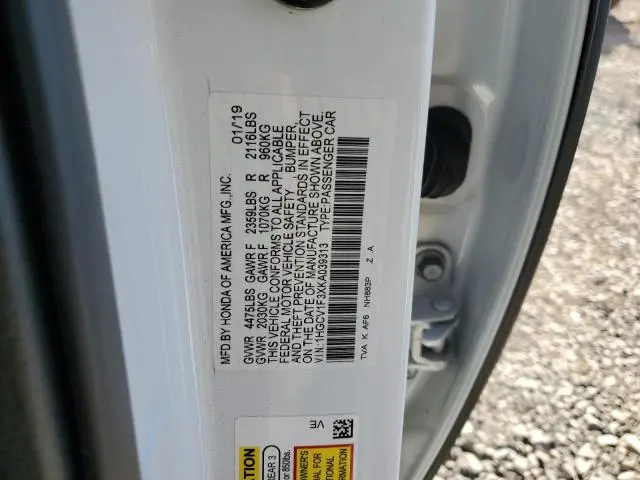 2019 HONDA ACCORD SPORT  