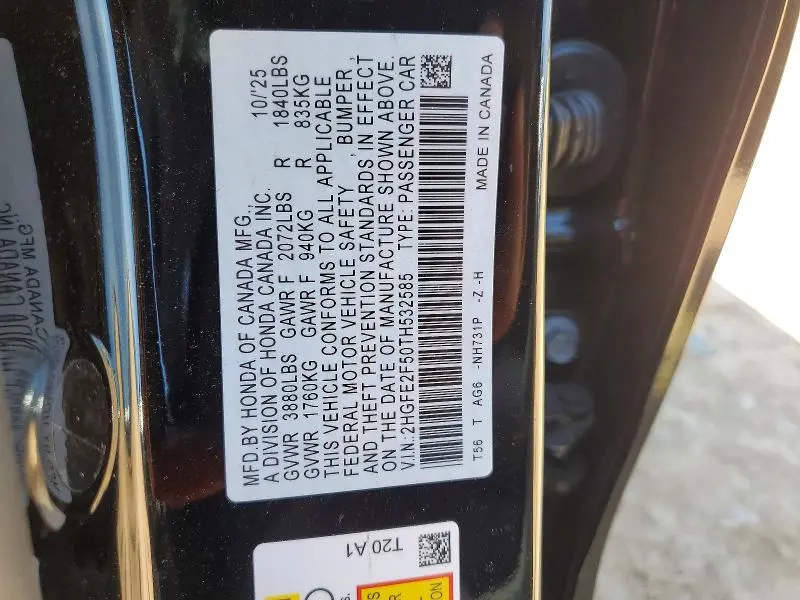 2026 HONDA CIVIC SPORT  