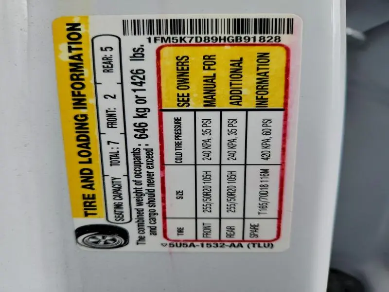 2017 FORD EXPLORER XLT  