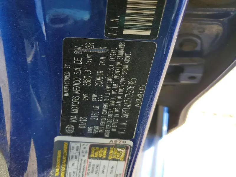 2018 KIA FORTE S  