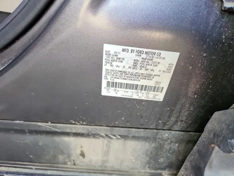 2012 FORD EXPLORER XLT  