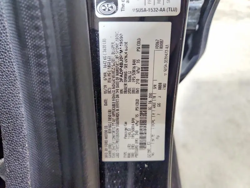 2019 FORD FIESTA SE  