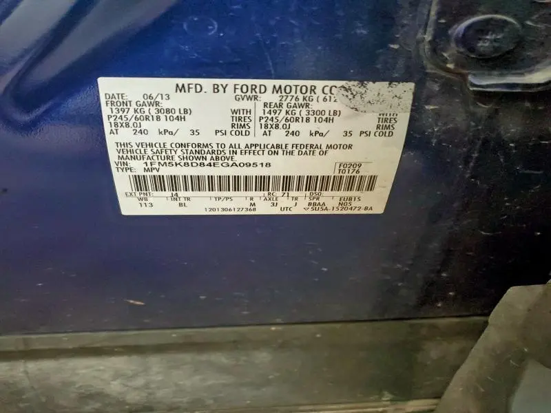 2014 FORD EXPLORER XLT  