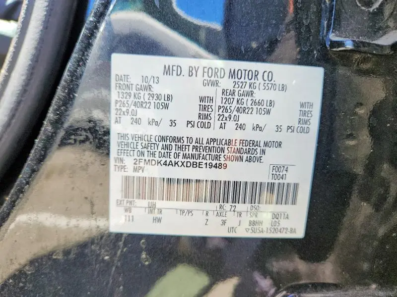 2013 FORD EDGE SPORT  