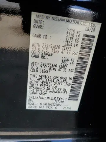 2018 NISSAN MURANO S