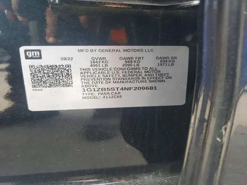 2022 CHEVROLET MALIBU LS  