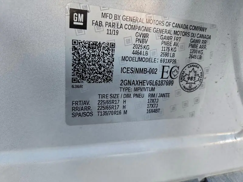 2020 CHEVROLET EQUINOX LS  