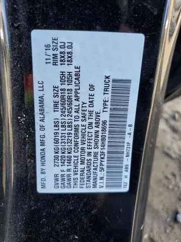 2017 HONDA RIDGELINE SPORT  