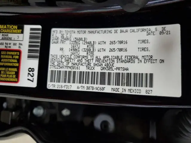 2021 TOYOTA TACOMA DOUBLE CAB  