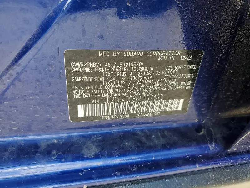 2024 SUBARU CROSSTREK PREMIUM  