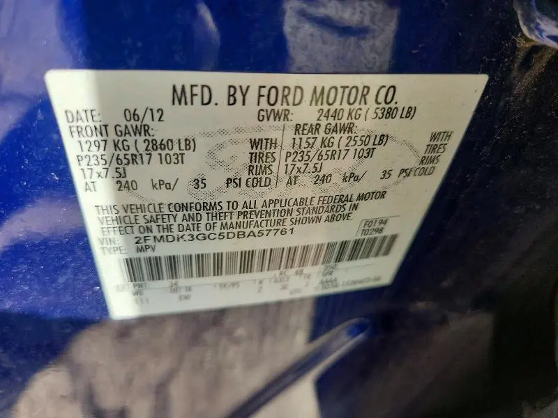 2013 FORD EDGE SE  
