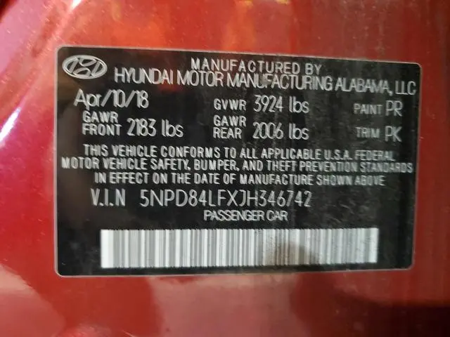 2018 HYUNDAI ELANTRA SEL  