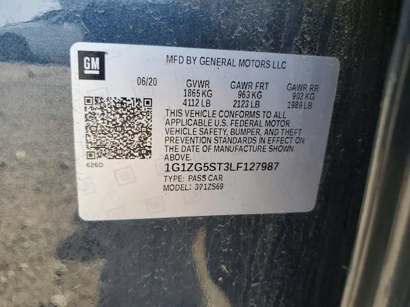 2020 CHEVROLET MALIBU RS  