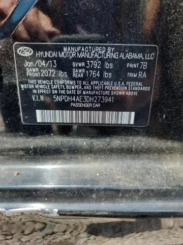 2013 HYUNDAI ELANTRA GLS  