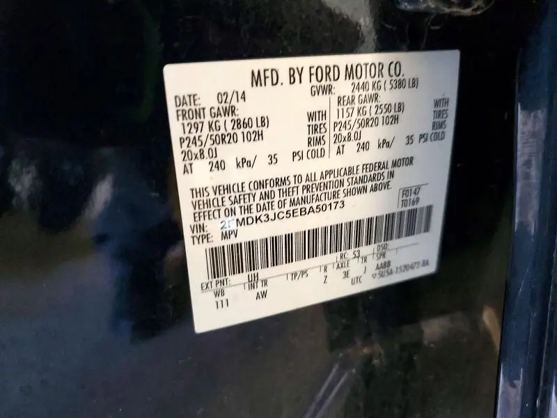 2014 FORD EDGE SEL  