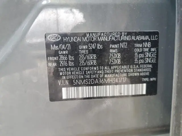 2021 HYUNDAI SANTA FE SEL  