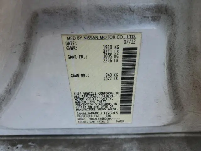 2013 NISSAN ALTIMA 2.5  