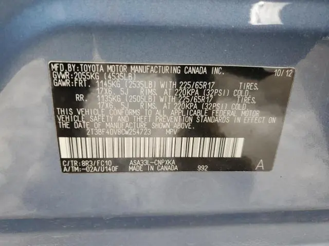 2012 TOYOTA RAV4   