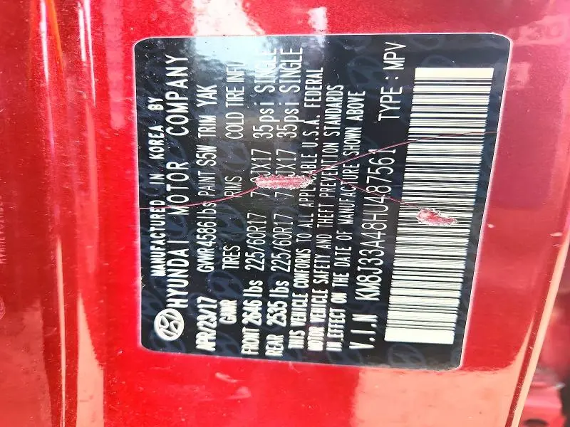 2017 HYUNDAI TUCSON LIMITED  